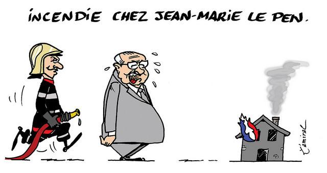 Incendie chez Le Pen