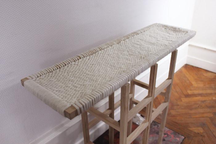 WOOL AND WOOD la console bois et laine par Amaury Poudray WOOL AND WOOD la console bois et laine par Amaury Poudray