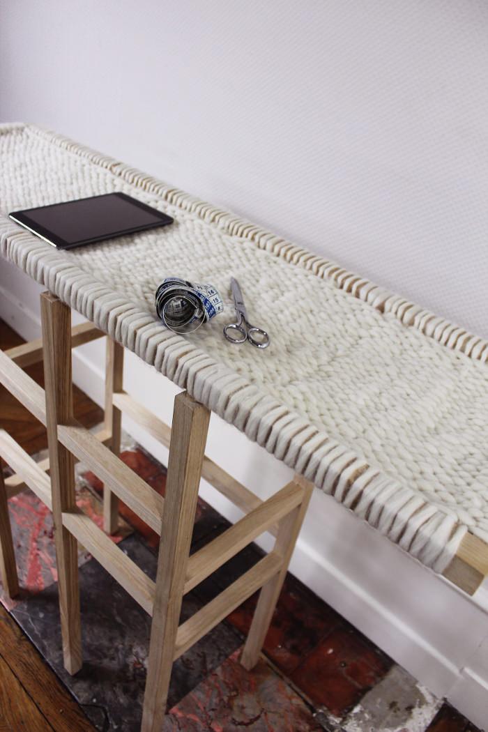 WOOL AND WOOD la console bois et laine par Amaury Poudray WOOL AND WOOD la console bois et laine par Amaury Poudray