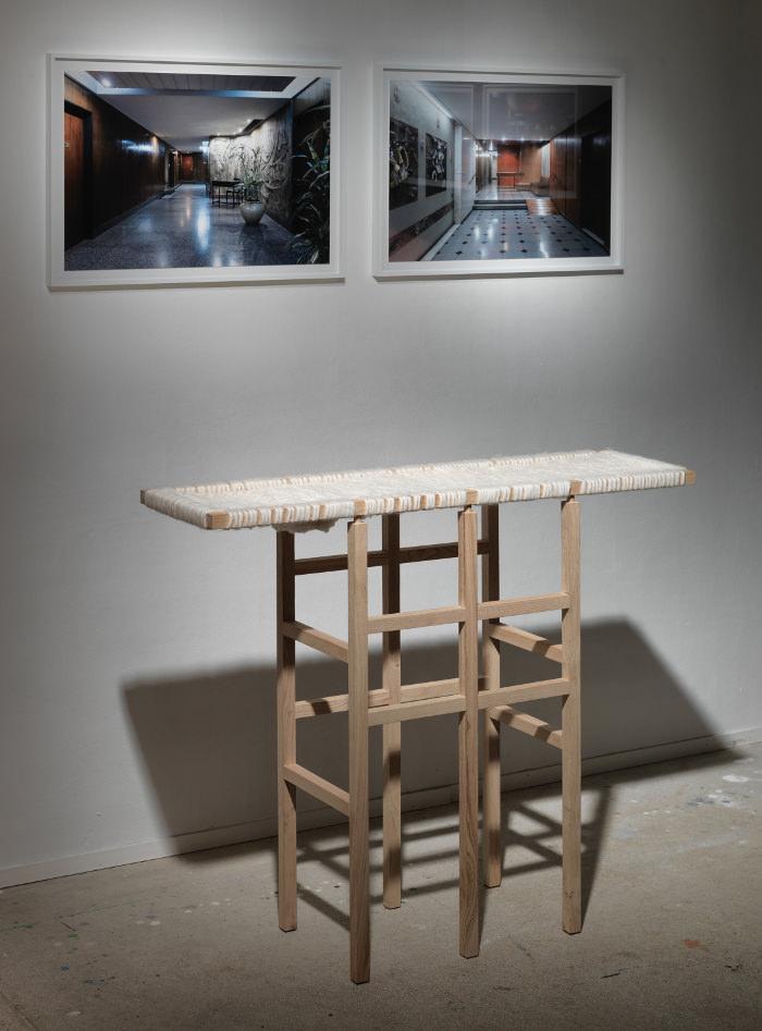 Exposition Objects in Between - IMM Cologne 2015 - WOOL AND WOOD la console bois et laine par Amaury Poudray Exposition Objects in Between - IMM Cologne 2015 - WOOL AND WOOD la console bois et laine par Amaury Poudray