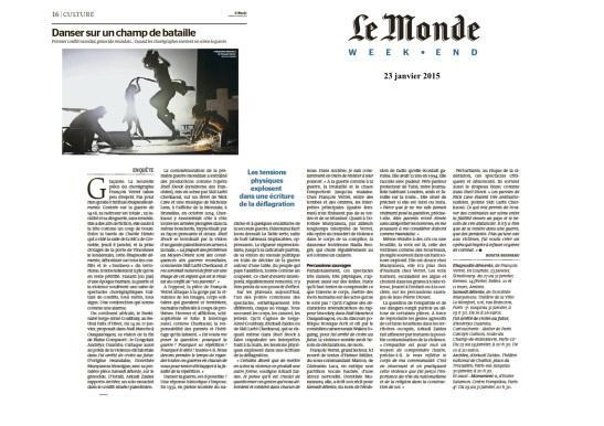 NUIT BLANCHE A OUAGADOUGOU de Serge Aimé Coulibaly: LE MONDE en parle à deux reprises. LEMONDE_24012015