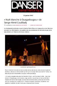 Déferlante médiatique pour l’ouverture de FAITS D’HIVER avec la création NUIT BLANCHE À OUAGADOUGOU de Serge Aimé Coulibaly 1