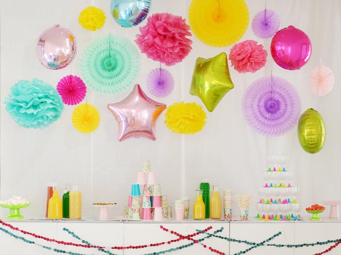 ballon, anniversaire, décoration