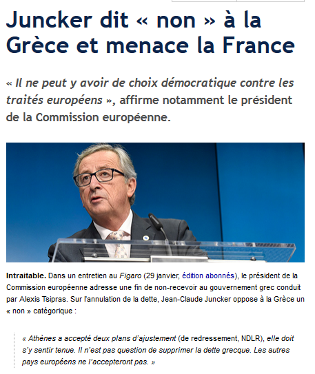 le mépris de Juncker pour la volonté des peuples européens est absolument insupportable