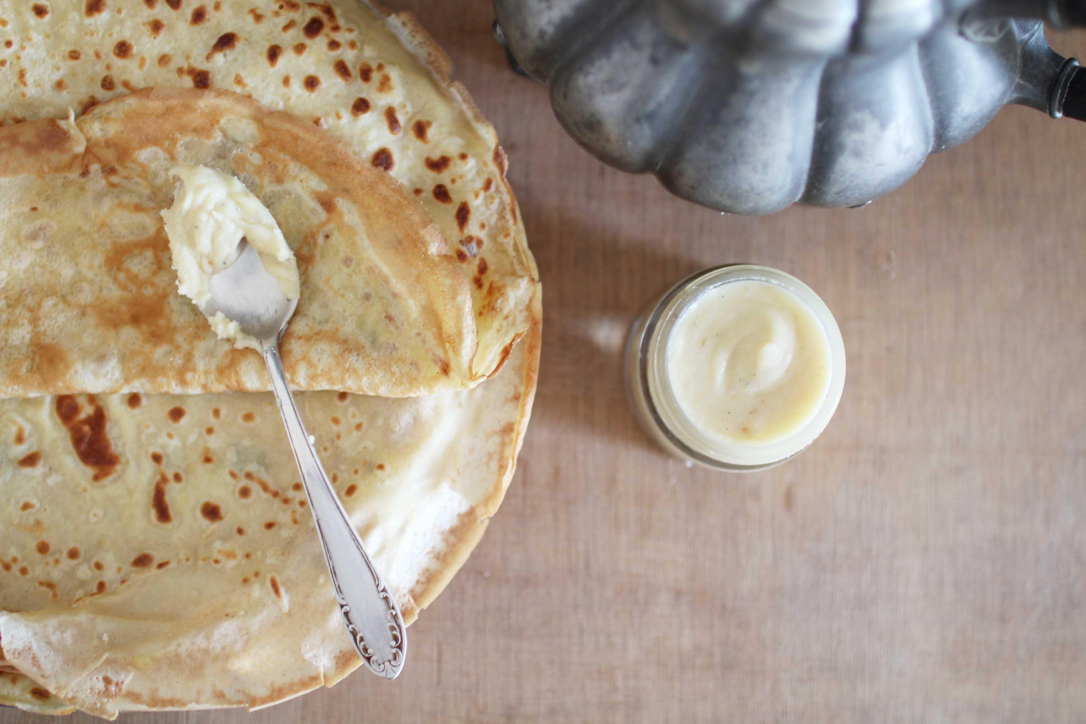 crepes biere chandeleur recette Crêpes à la bière et pâte à tartiner chocolat blanc orange