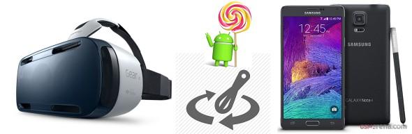 Android 5 pour le Note 4 décalé à cause du Gear Vr