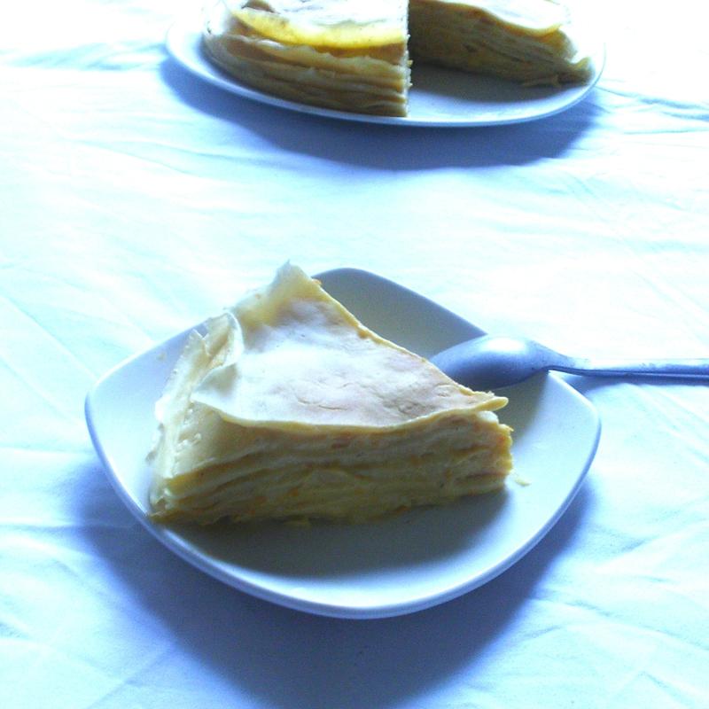 gateau de crèpes à l'orange