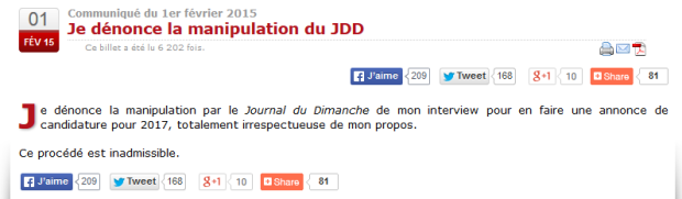 le journalisme désinformant ? CQFD :  NON, Mélenchon n’est pas candidat en 2017 #reseauFDG