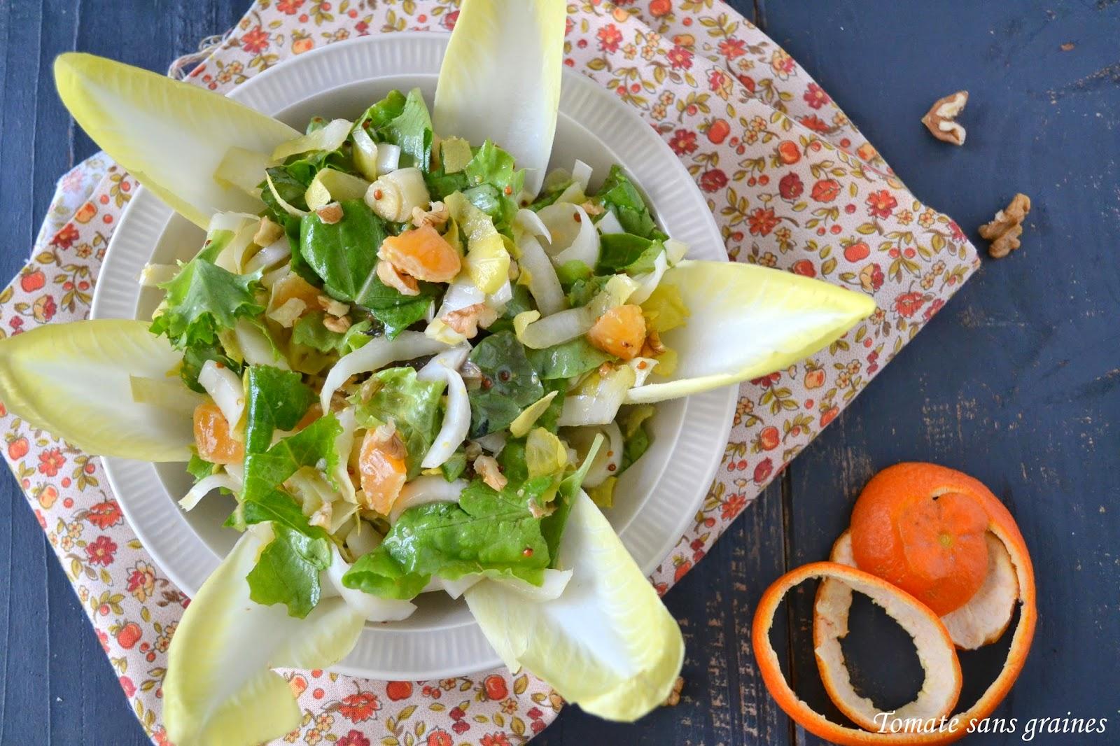 Salade d'endive à la clémentine Salade d'endive à la clémentine