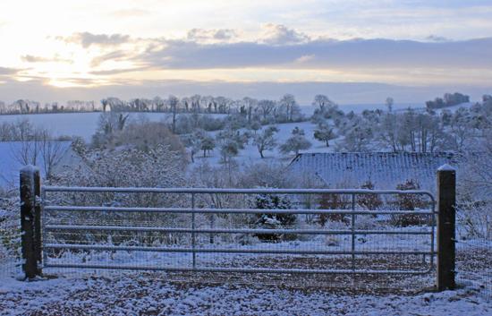 Jour de neige dans mon bled de Normandie neige08