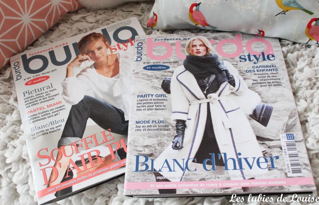 Les magazines Burda de début d’année Burda janvier et février 2015- les lubies de louise