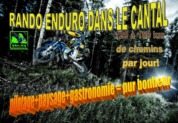 Rando motos des Têtes en vert dans le Cantal (15) en 2015
