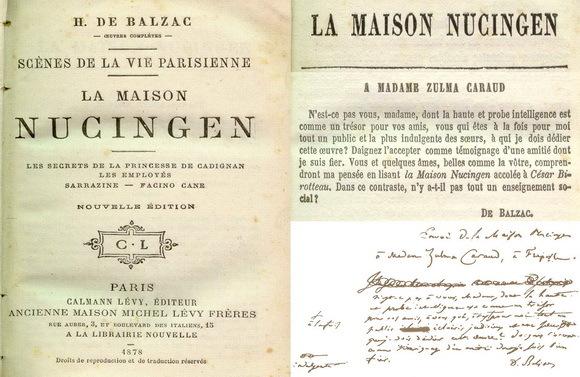Balzac - La Maison Nucingen, 1837 /1838 Balzac - La Maison Nucingen, 1837 /1838