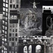 Exposition « De l’ombre à la lumière, images d’un chemin » François Malespine au Musée des Beaux-Arts de Gaillac Luminy Encre de Chine 100x 70 cm 1972-1974 François Malespine