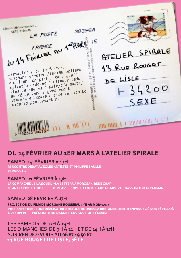 Exposition 34200 SEXE à l’Atelier Spirale – Sète Exposition 34200 SEXE à l’Atelier Spirale – Sète
