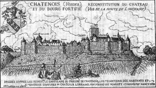 Légendes et spectres du château de Châtenois dans les Vosges chateau Châtenois