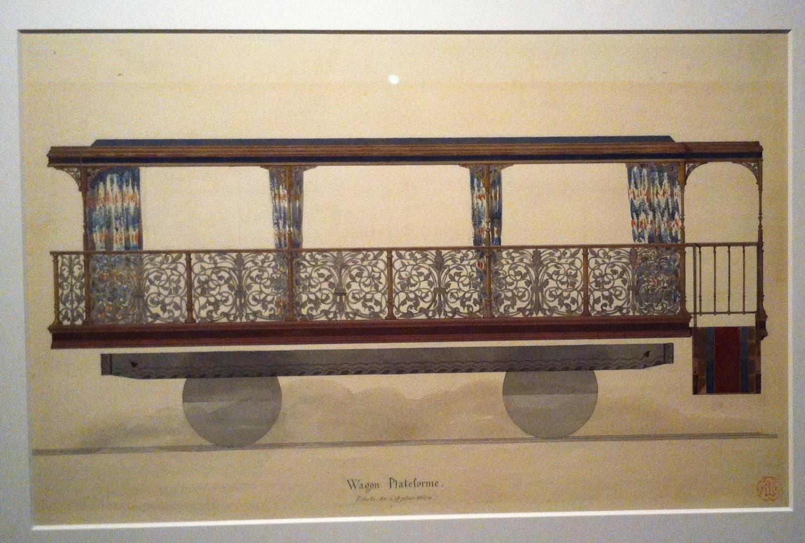 Viollet-le-Duc, wagon du train impérial, 1856