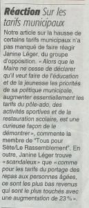 Rendons à César…. puissance sete,augmentation des tarifs municipaux