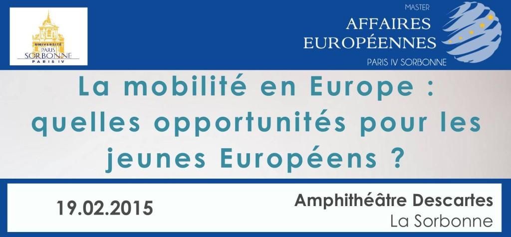Conférence-Mobilité en Europe : quelles opportunités pour les jeunes européens ?