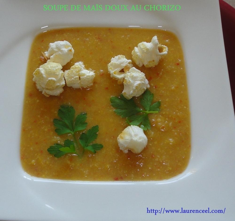 SOUPE DE MAÏS DOUX AU CHORIZO SOUPE DE MAÏS DOUX AU CHORIZO