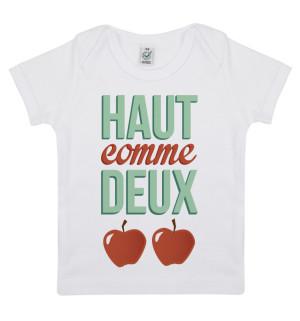Bébé t-shirt joli site et cadeau haut-comme-deux-pommes