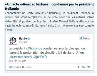 Profanations de cimetières : l’indignation à géométrie variable Flamby-Pleurniche