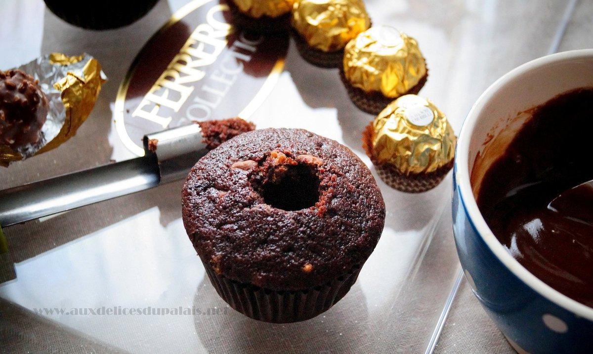 Cupcakes chocolat & au Ferrero rocher