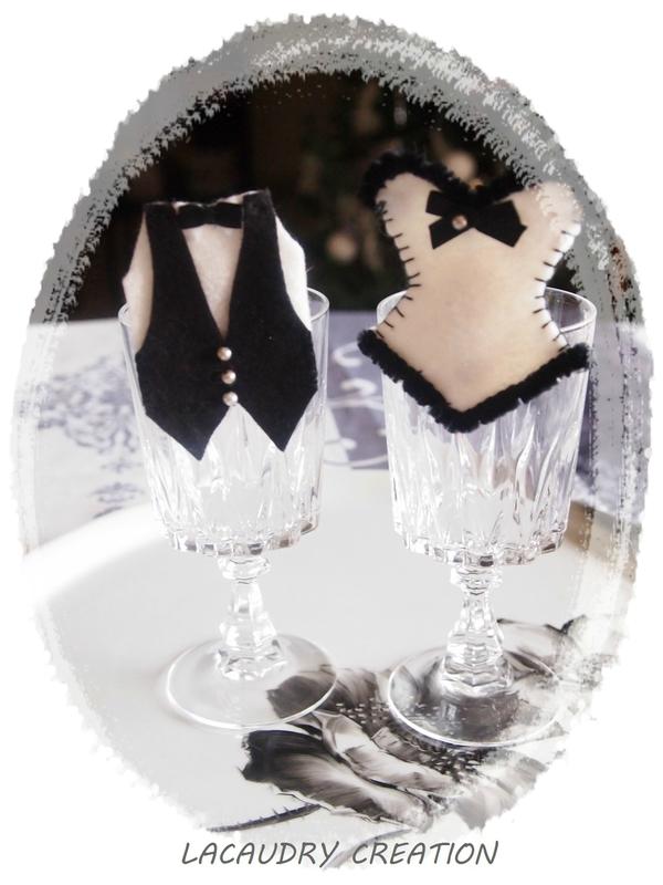 Ma participation au concours de NICOLE PASSION marque places feutrine corset et gilet lacaudry creation