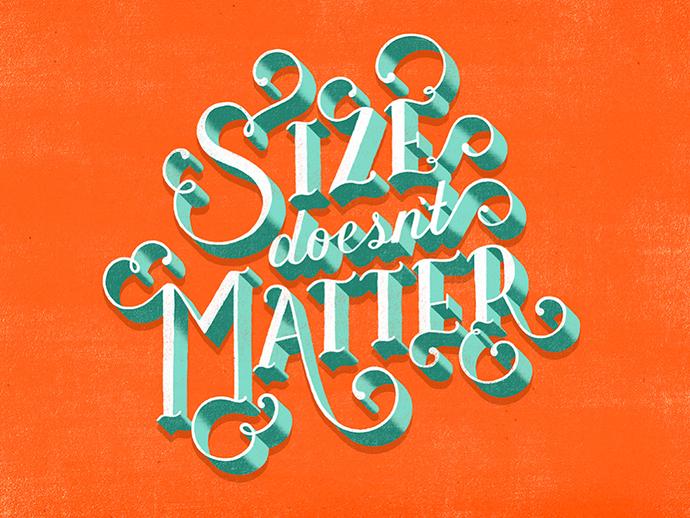 Colorful lettering by designer Lauren Hom