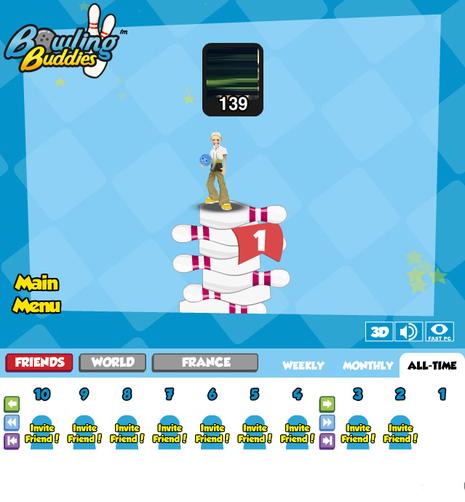 Bowling Buddies : le meilleur jeu sur Facebook