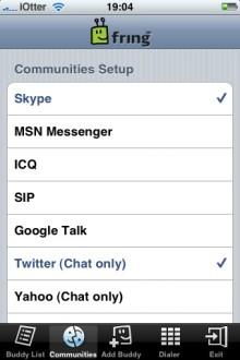 Mise à jour pour l’application VoIP Fring fring iphone