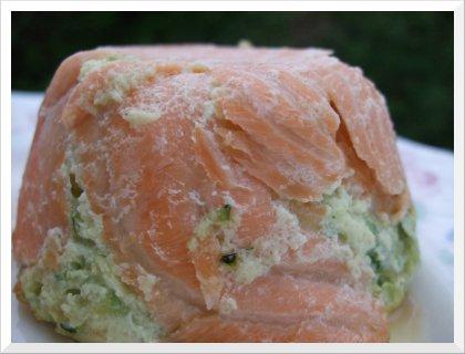 Timbales de courgettes au saumon Timbales de courgettes au saumon