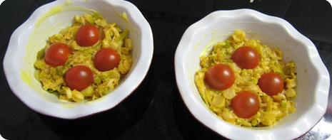 Oeufs cocotte aux poireaux nouveaux