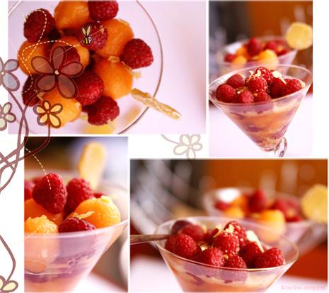 Salades de fruits qui pétillent - comme un Cocktail - autour de la Framboise et du Melon cocktail1.jpg