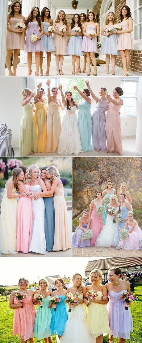 trendy pastel bridesmaid dresses for wedding season 2015