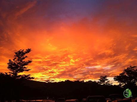 Sur le parking :) Notre RDV avec James