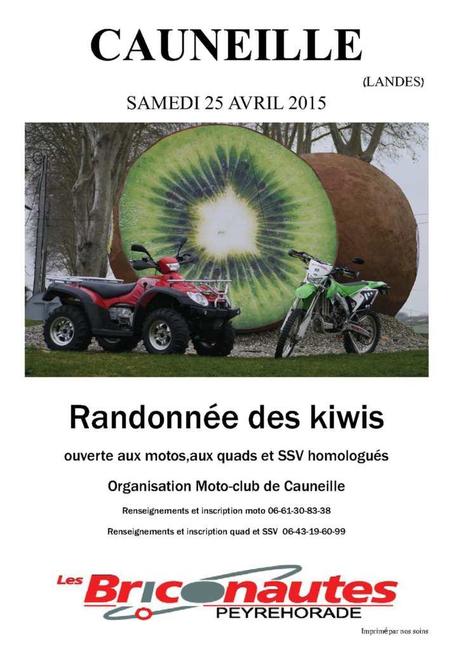 Rando des Kiwis moto, quad et SSV (40) le samedi 24 avril 2015