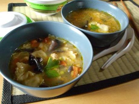 soupe chinoise ravioles poulet 1