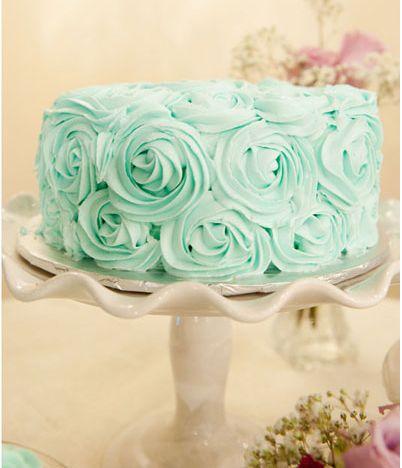 rose cake turquoise