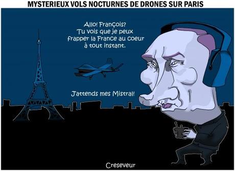 Un mystérieux pilote de drônes menace Paris