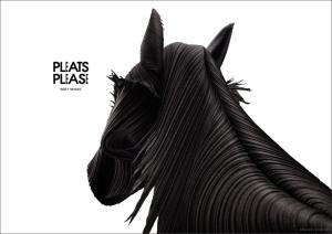 Pleats Please Issey Miyake lance sa nouvelle campagne ANIMALS-HORSE_PRESS-light