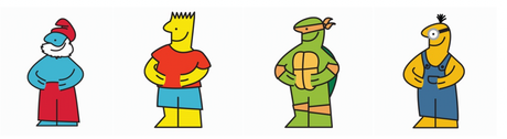Les mashups réalisés en mixant la mascotte Ikéa et des icônes pop comme les Schtroumpfs, les Simpsons, les Tortues Ninja et les Minions