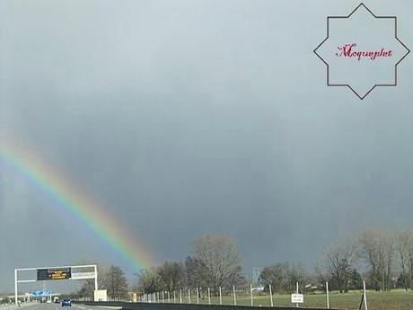 Divers - le 24.02 sur L'A 40 un magnifique arc en ciel.....