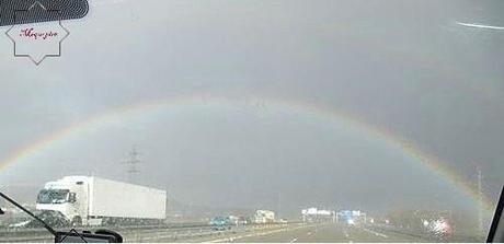 Divers - le 24.02 sur L'A 40 un magnifique arc en ciel.....