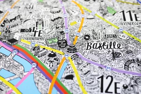 DESIGN : Jenni Sparks nous fait redécouvrir Paris paris-mapped-in-style-by-jenni-sparks-1-750x500