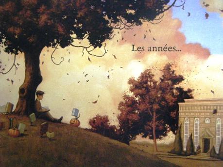 Les Fantastiques livres volants de Morris Lessmore La qualité de mes photos ne rend malheureusement pas totalement hommage à la palette du dessinateur.