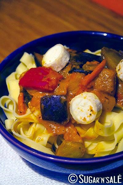 Tagliatelles pâte d'Alsace Grand Mère Tagliatelles aux petits légumes et chêvre