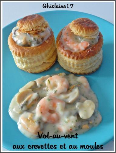 Vol au vent aux crevettes et aux moules Vol au vent aux crevettes et aux moules