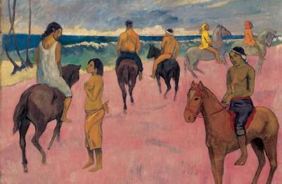 Paul Gauguin à la Fondation Beyeler Paul Gauguin Cavaliers sur la plage (II), 1902 Huile sur toile, 73,8 x 92,4 cm Collection particulière