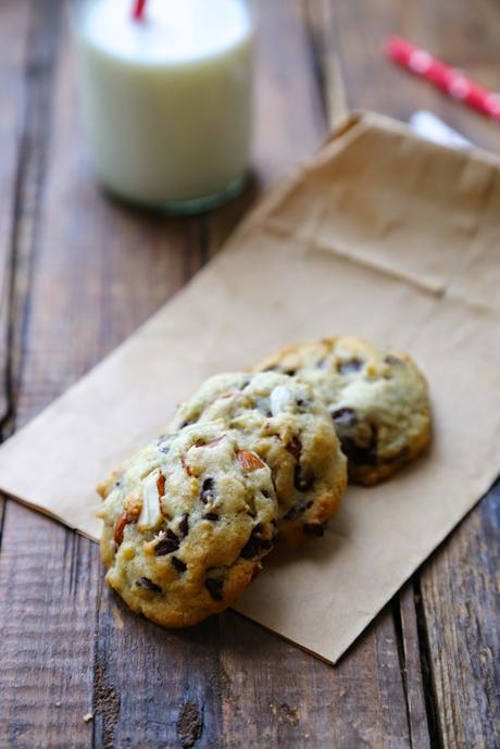 The cookies au chocolat et aux amandes moelleux  , The cookies with chocolate and almond